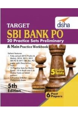 Target SBI Bank Preliminary & Main PO Exam 20 Practice Sets Workbook with Online Tests